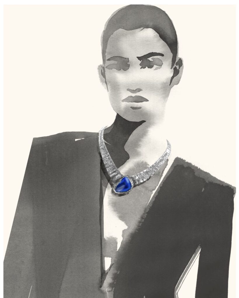 (9)COLLEZIONE 1967_Pomellato HJ_Asimmetrico Tanzanite necklace_@joannalayla